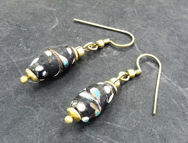 Ohrringe mit seltenen antiken Muranoglasperlen
