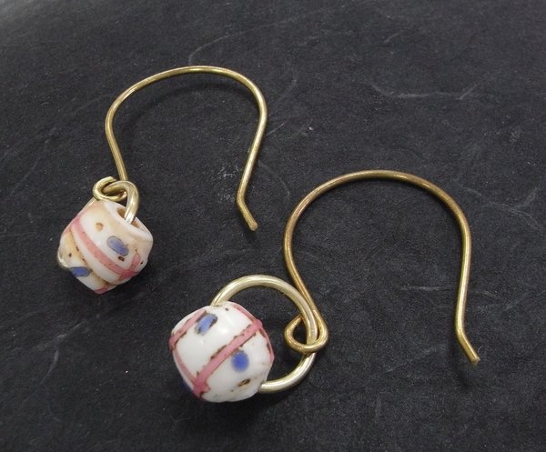 Ohrringe mit antiken Muranoglasperlen